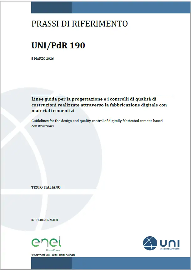 UNI/PdR 190:2026